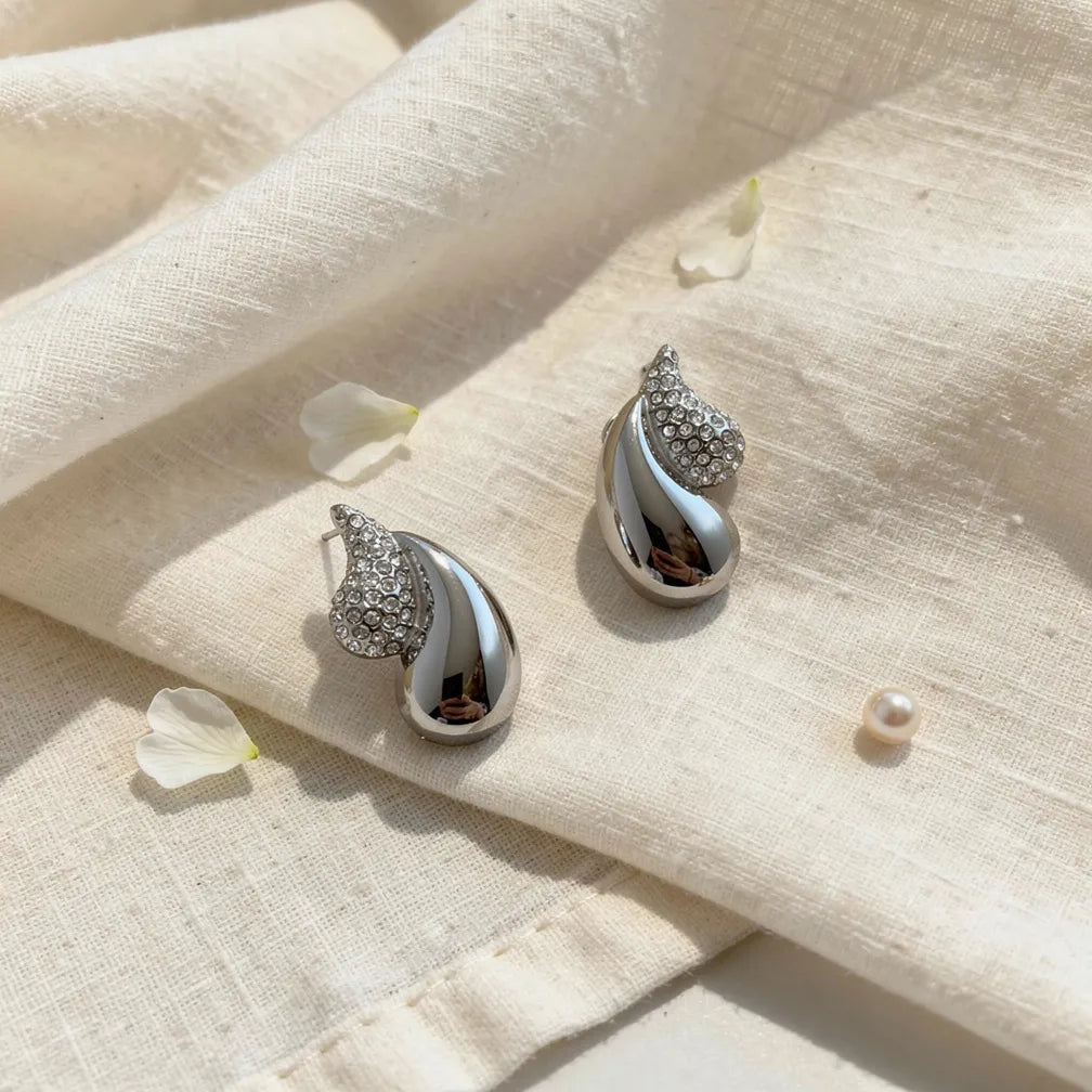 Sculpted Silver Studs