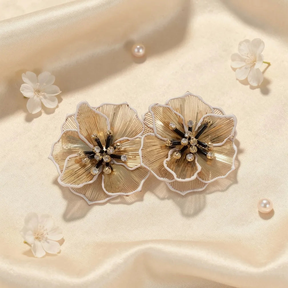 Floral Gold Studs