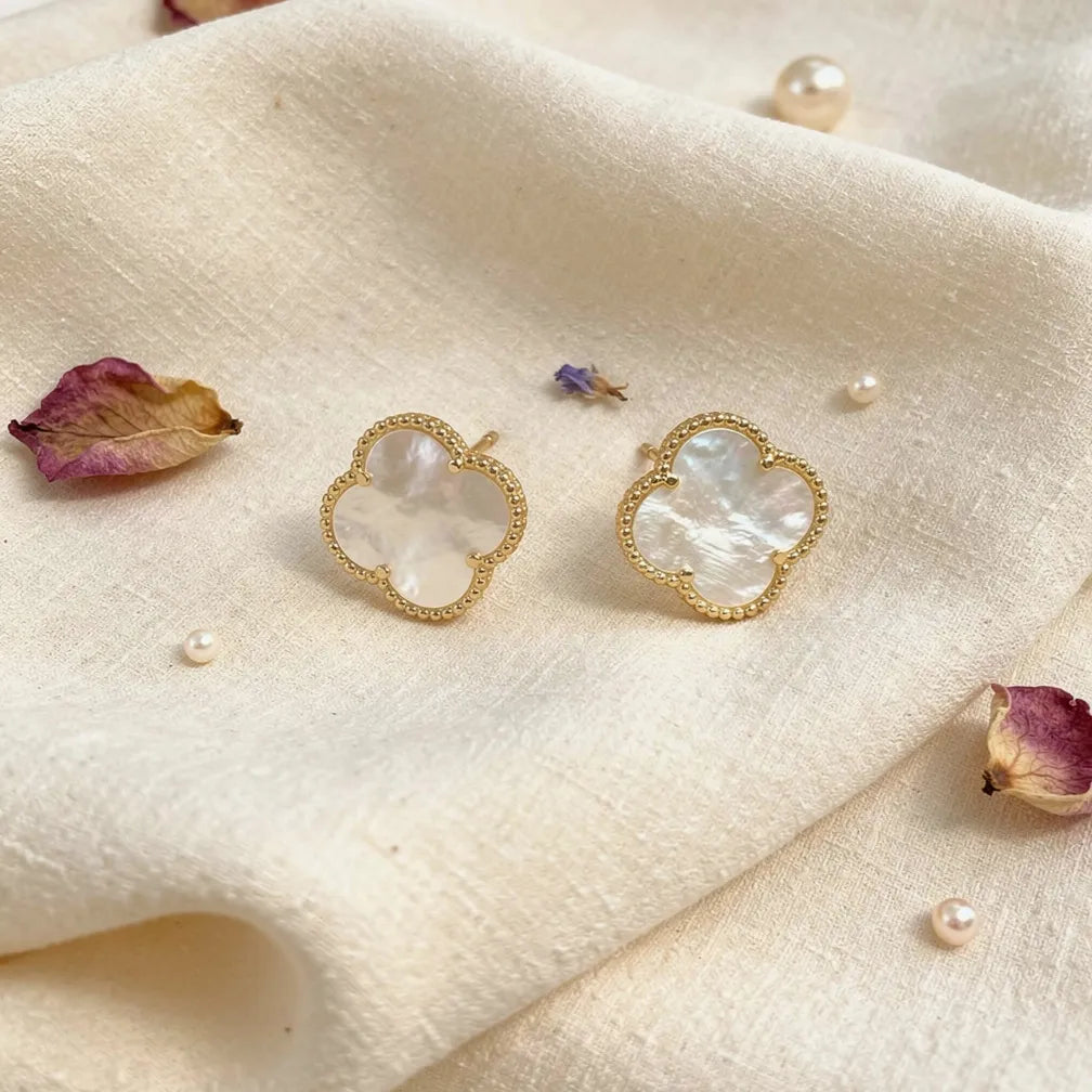Mother of Pearl Gold Studs