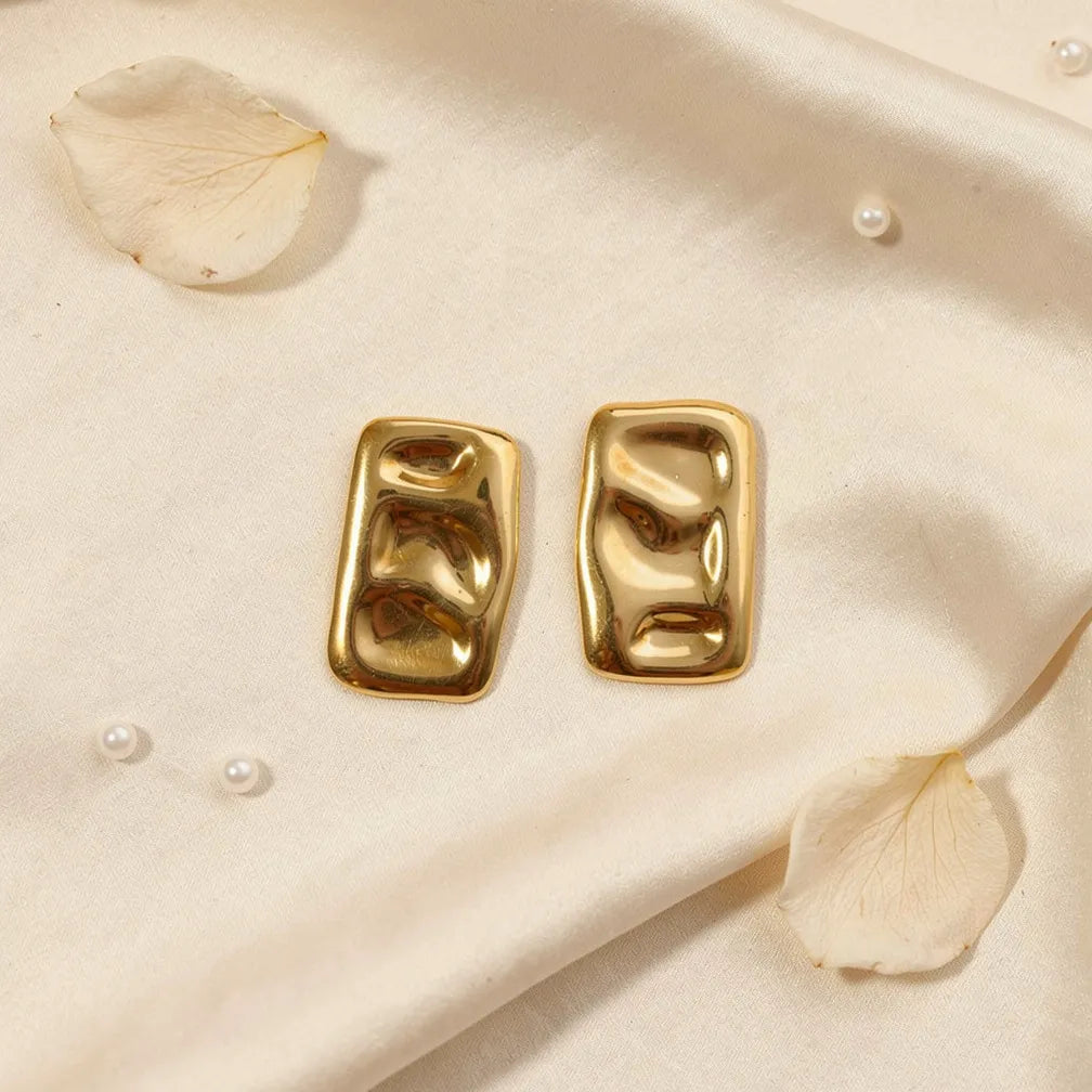 Embossed Gold Studs