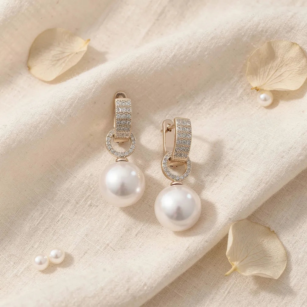 Lustrous Pearl Hoops