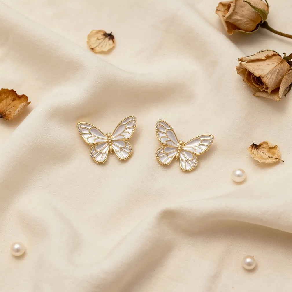 Gilded Butterfly Studs