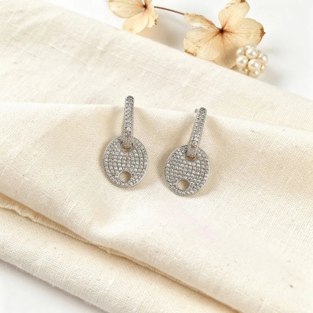 Textured Oval Hoops