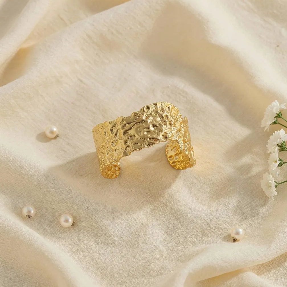 Textured Gold Cuff