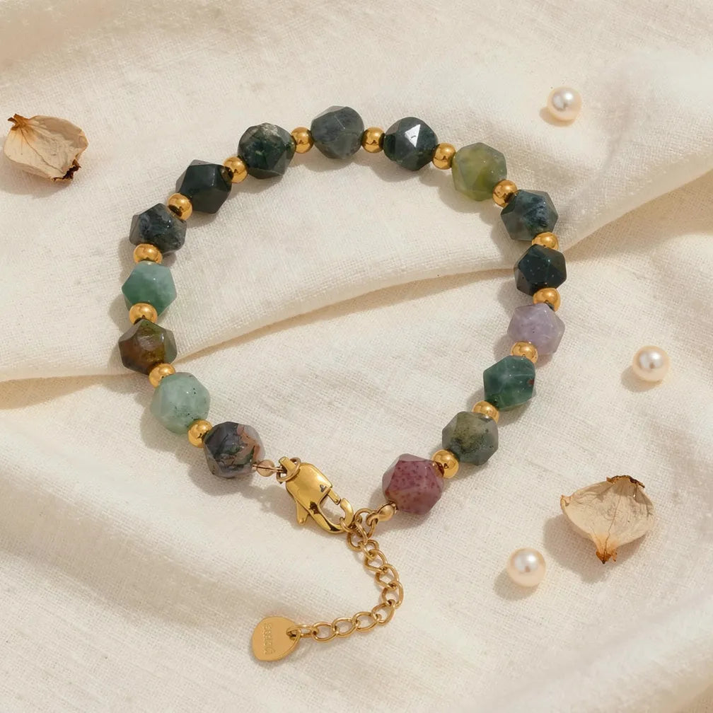 Faceted Gemstone Chain Bracelet