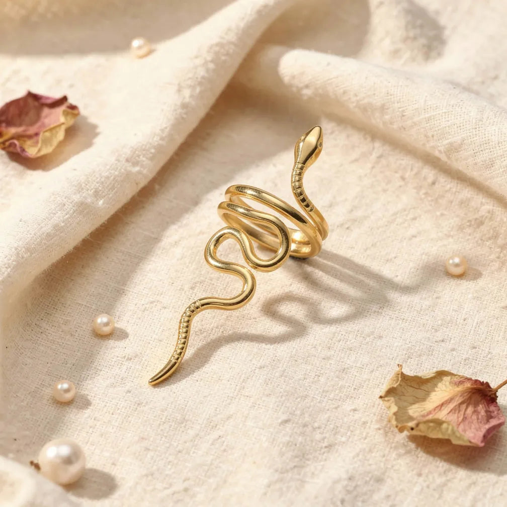 Serpentine Spiral Adjustable Ring