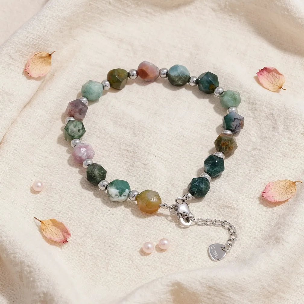Faceted Gemstone Chain Bracelet