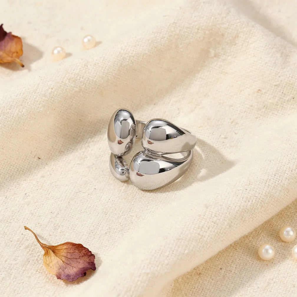 Sculpted Silver Adjustable Ring
