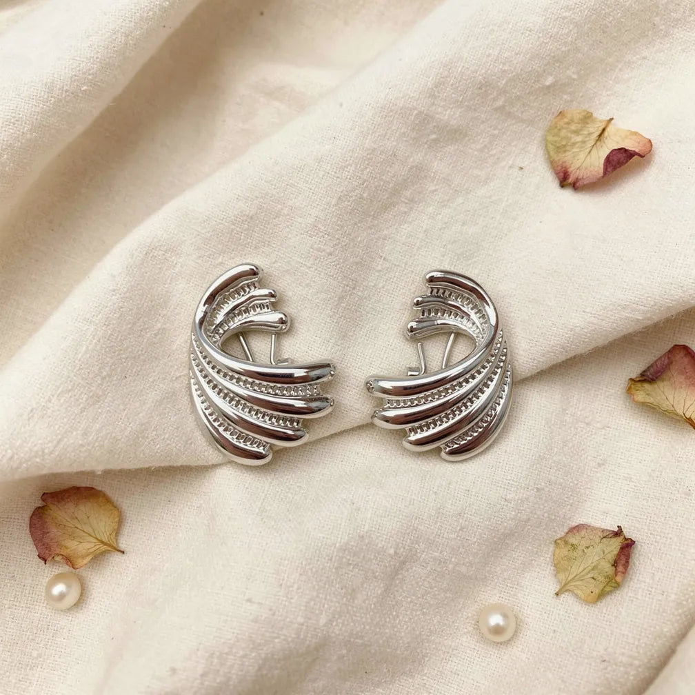 Textured Fan Studs