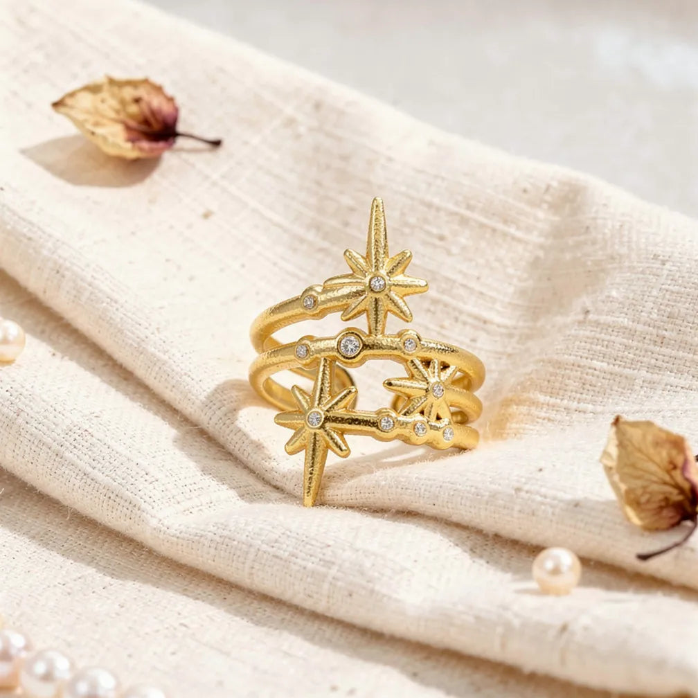 Celestial Gold Adjustable Ring