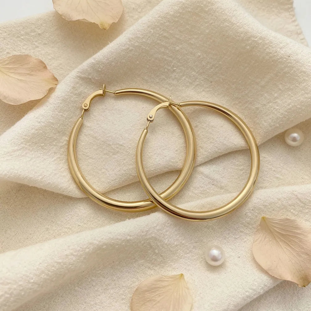 Bold Gold Hoop Earrings