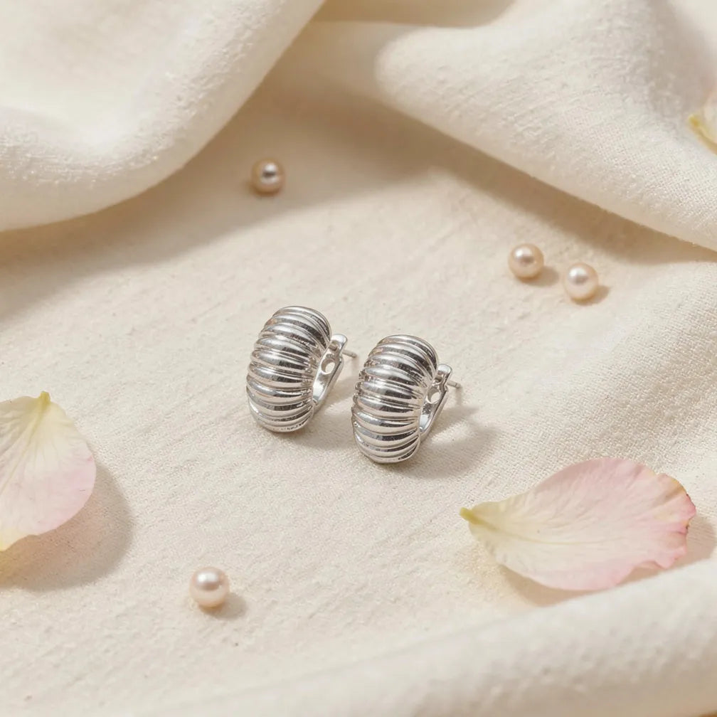 Layered Silver Studs