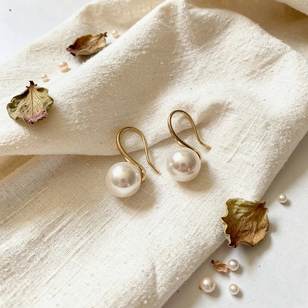 Pearl Drop Hook Earrings
