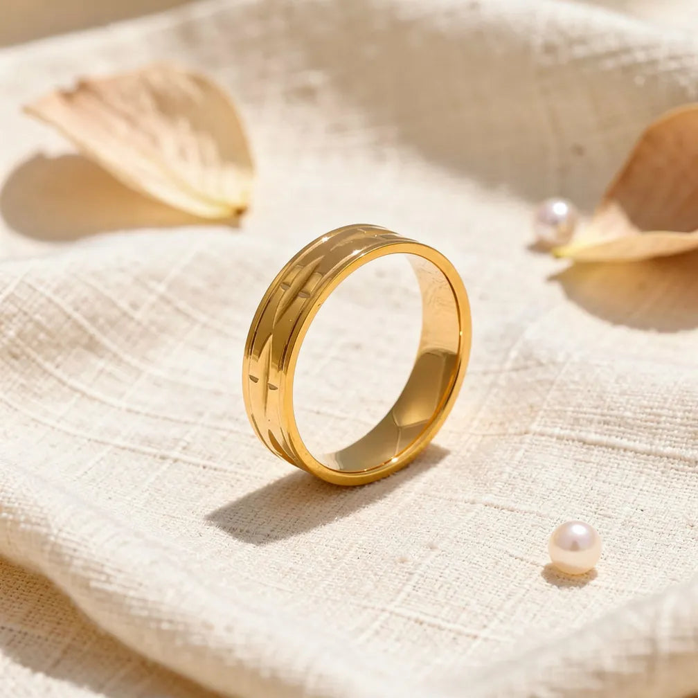 Grooved Gold Band