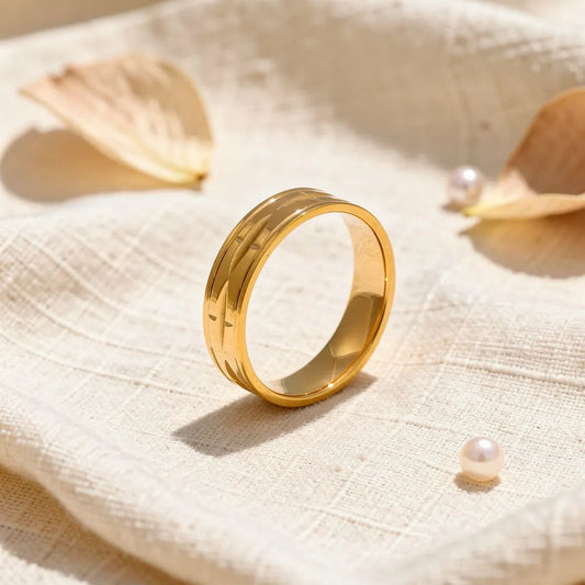 Grooved Gold Band