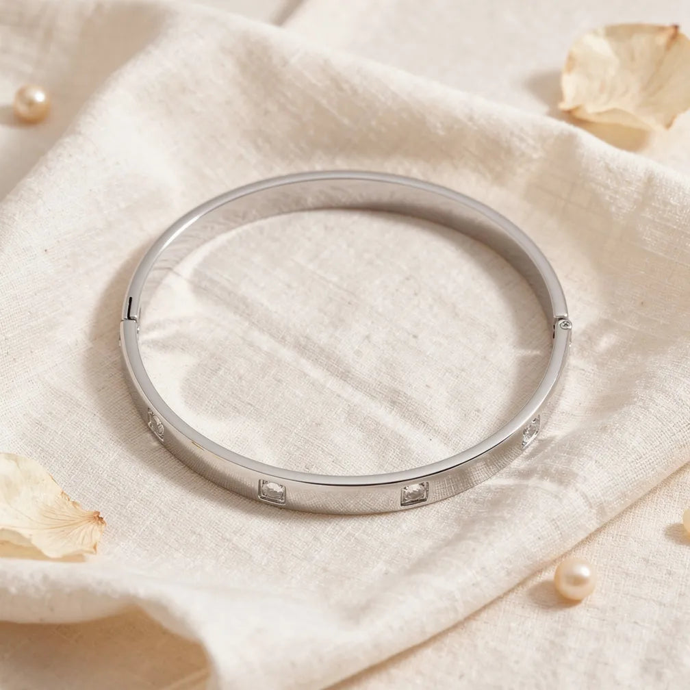 Sleek Crystal Bangle
