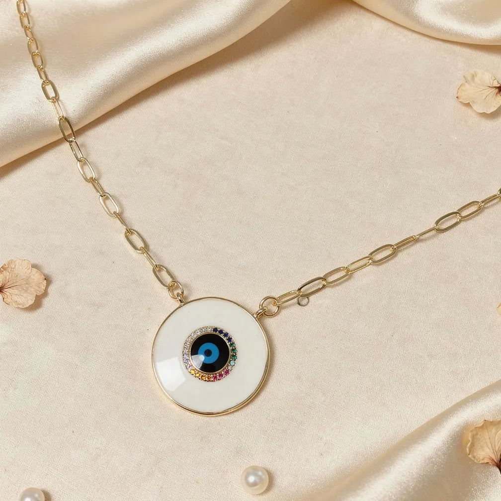 Enamel Evil Eye Pendant