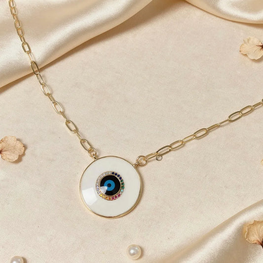 Enamel Evil Eye Pendant