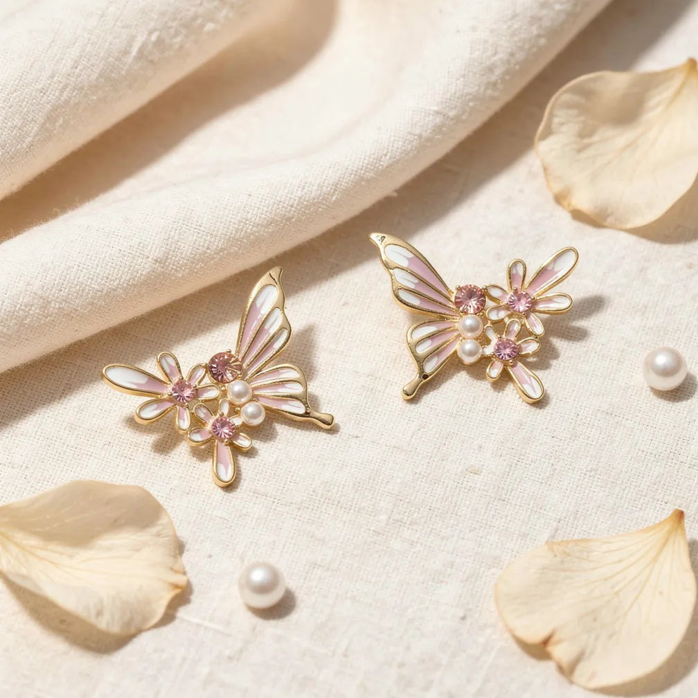Floral Winged Studs