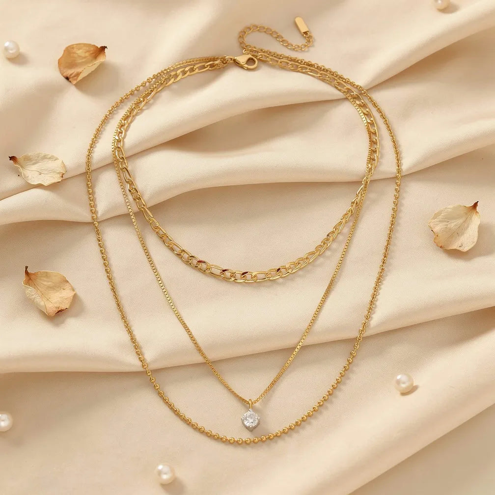 Layered Gold Chain Necklace