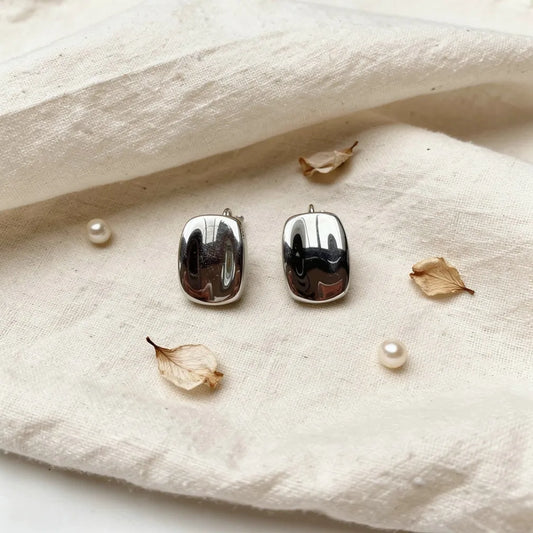 Polished Square Studs