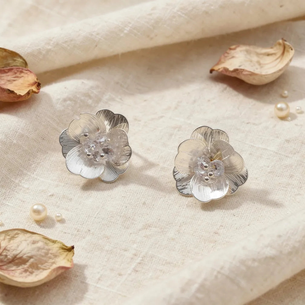 Floral Textured Studs