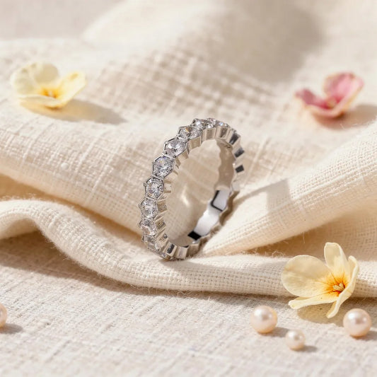 Sculpted Diamond Band