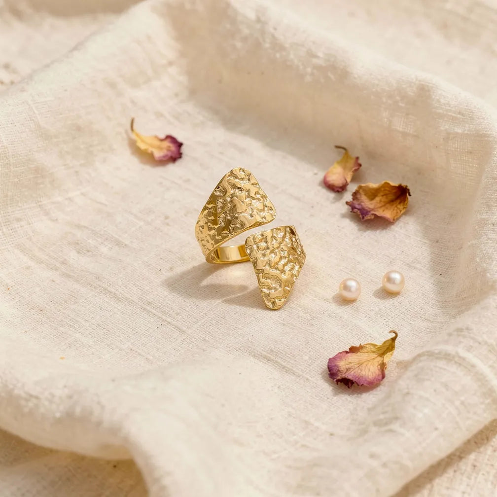 Textured Gold Wrap Ring