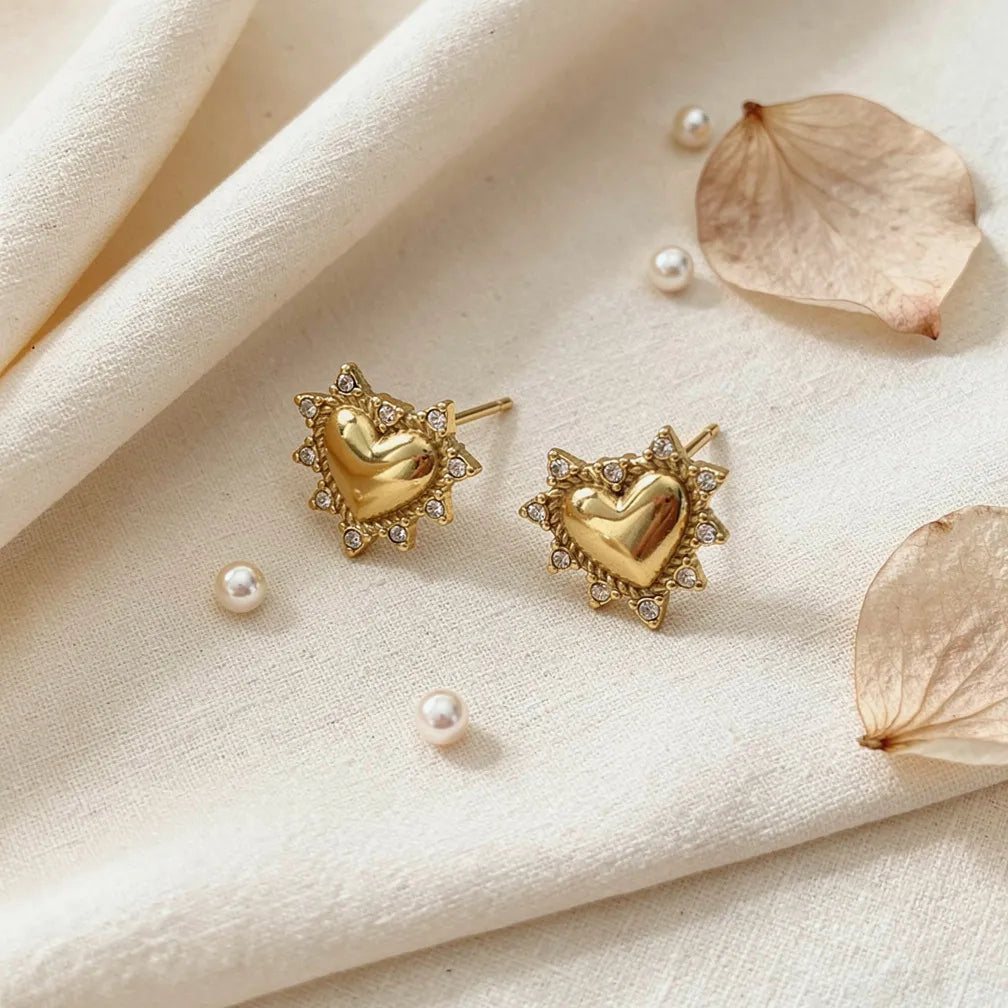 Radiant Heart Studs