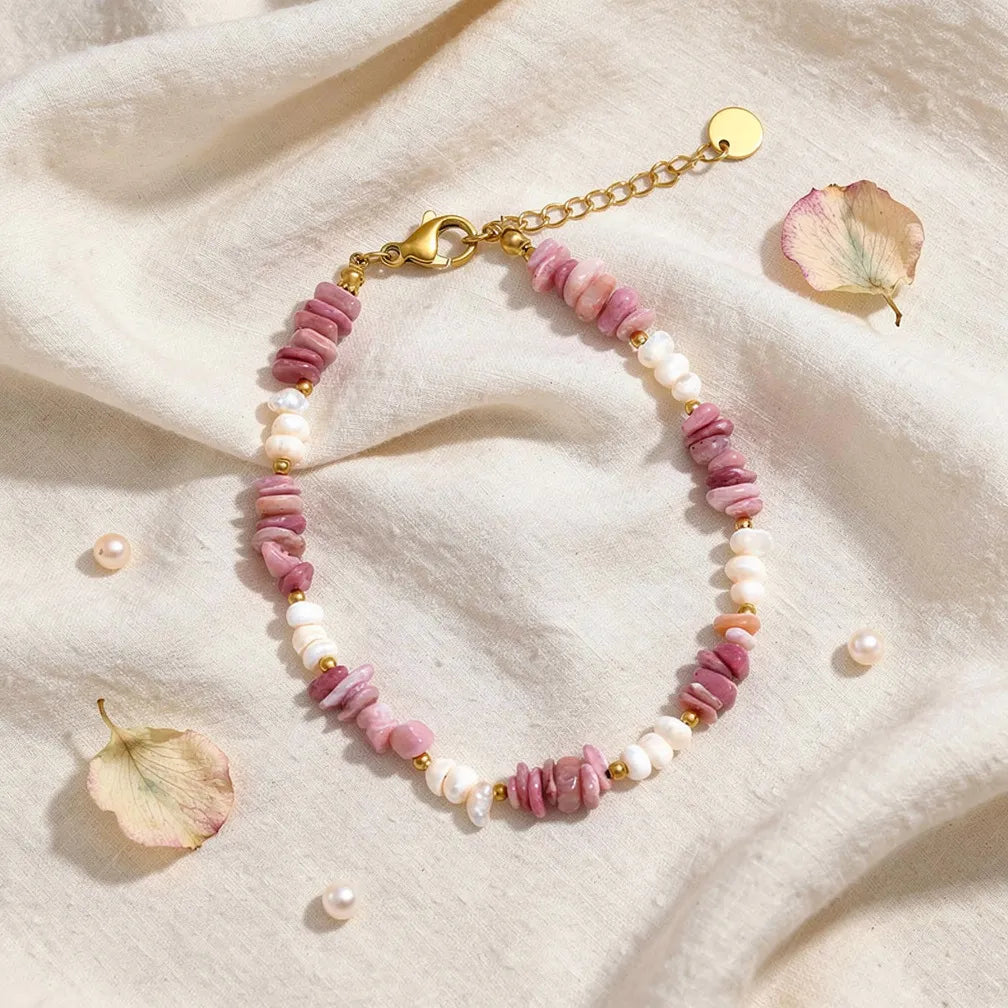 Pink Coral Beaded Bracelet