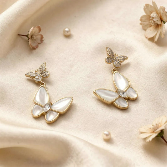Butterfly Gold Dangling Earrings