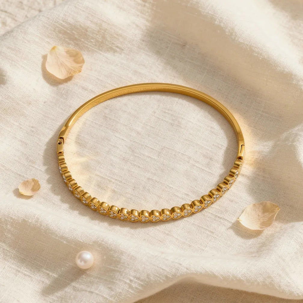 Embellished Gold Bangle