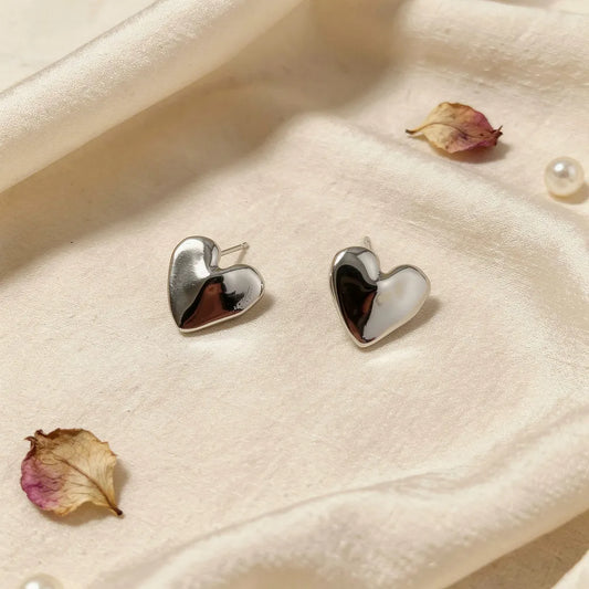 Polished Heart Studs
