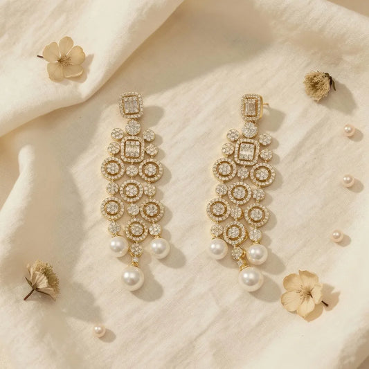 Embellished Pearl Chandbalis
