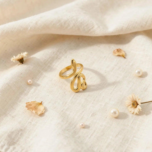Fluid Gold Statement Ring