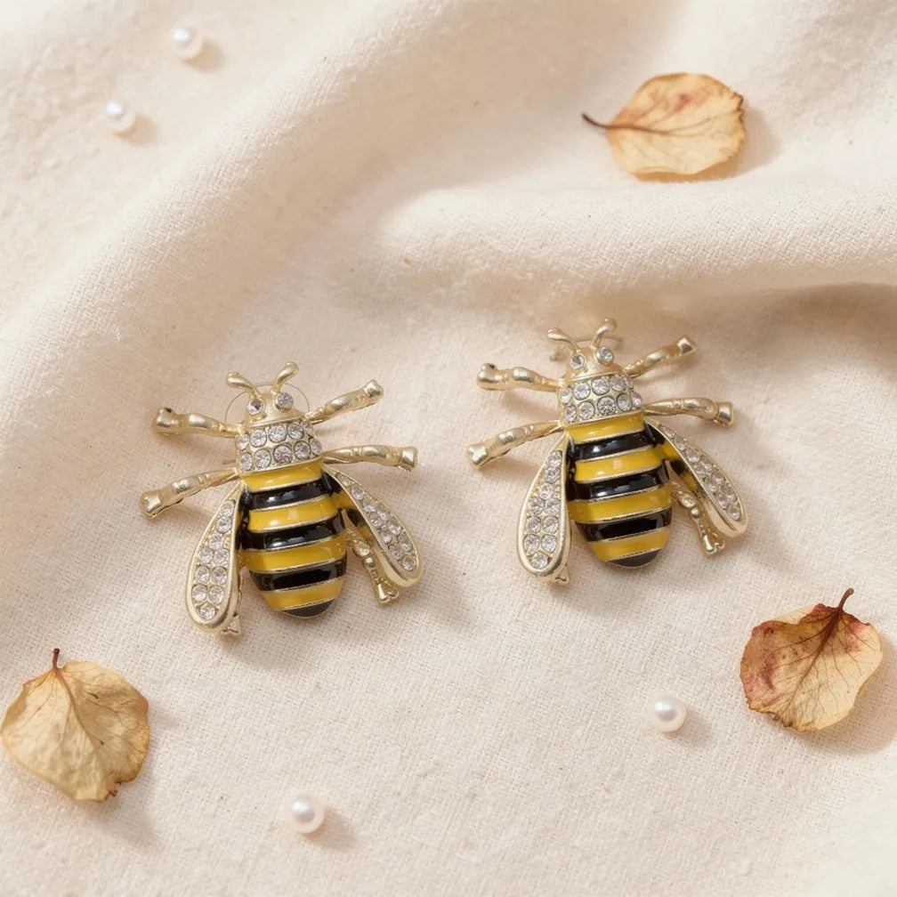 Crystal Bee Studs