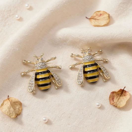 Crystal Bee Studs