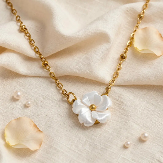 Floral Accent Gold Chain