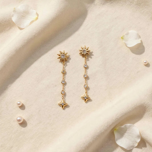 Sunburst Drop Studs