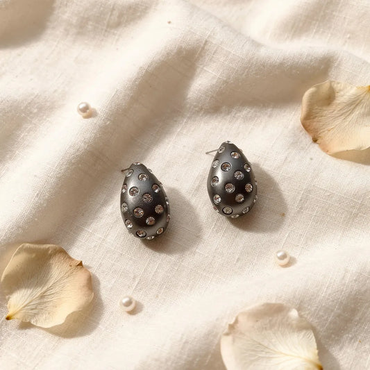 Crystal Teardrop Studs