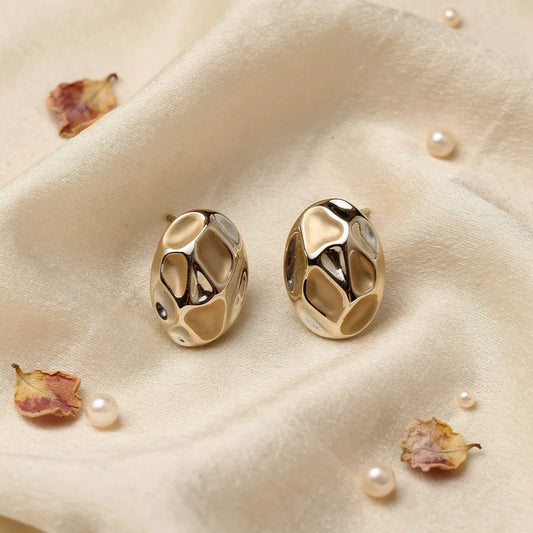 Textured Gold Studs