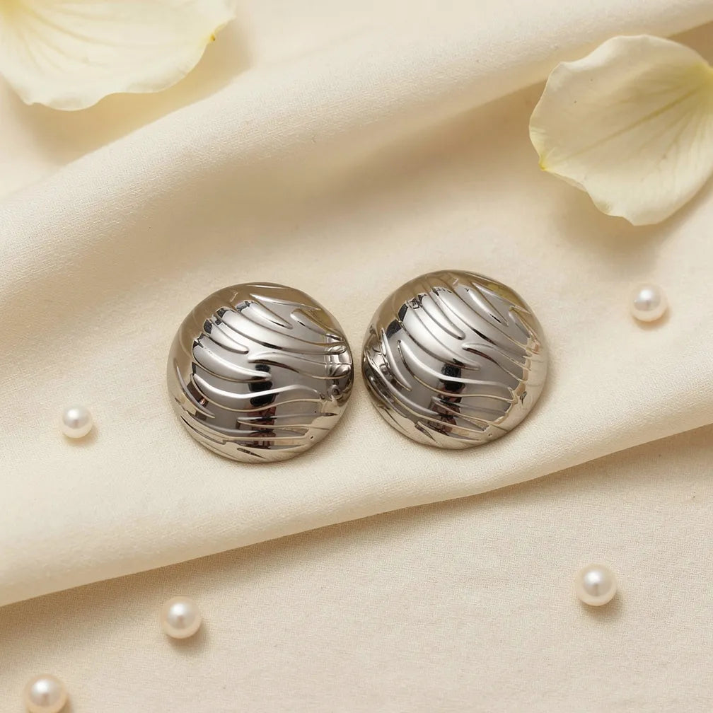 Sculpted Silver Studs