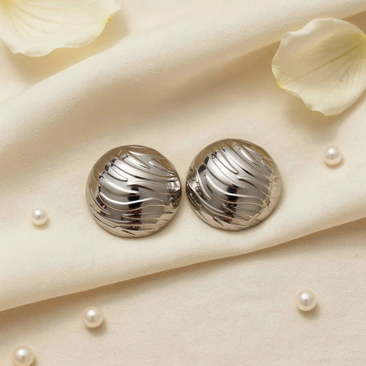 Sculpted Silver Studs