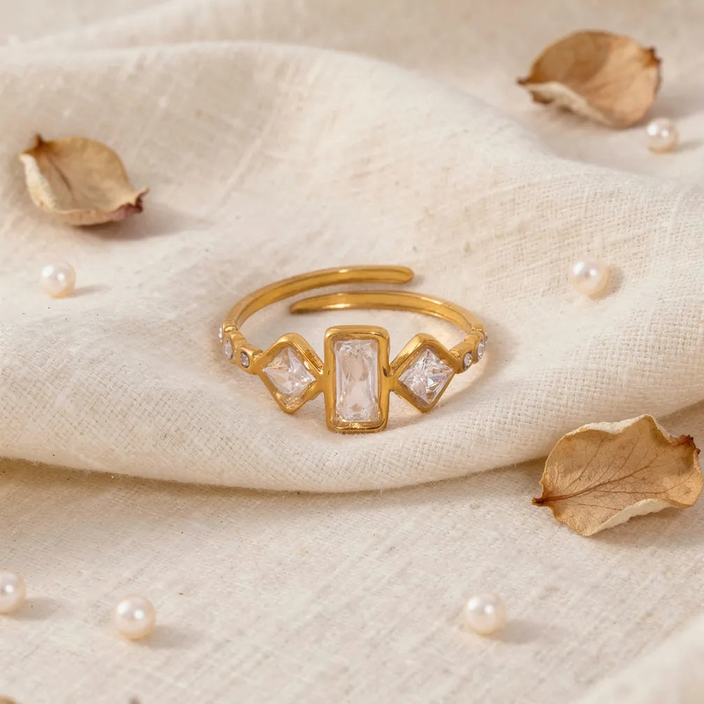 Geometric Crystal Adjustable Ring