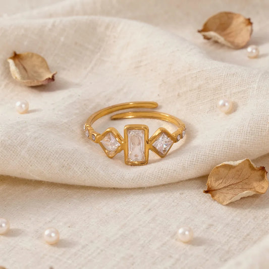 Geometric Crystal Adjustable Ring